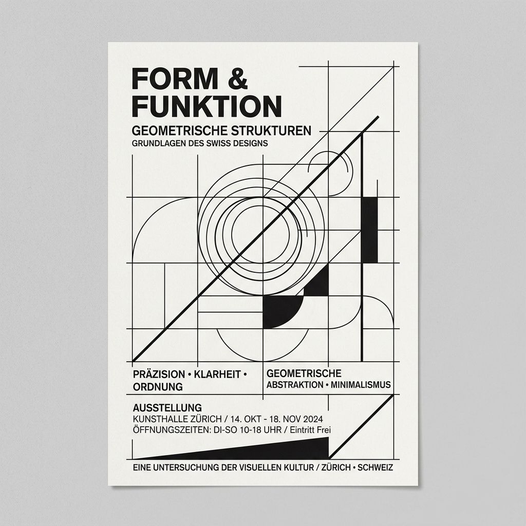 Swiss Design Form and Funktion Poster