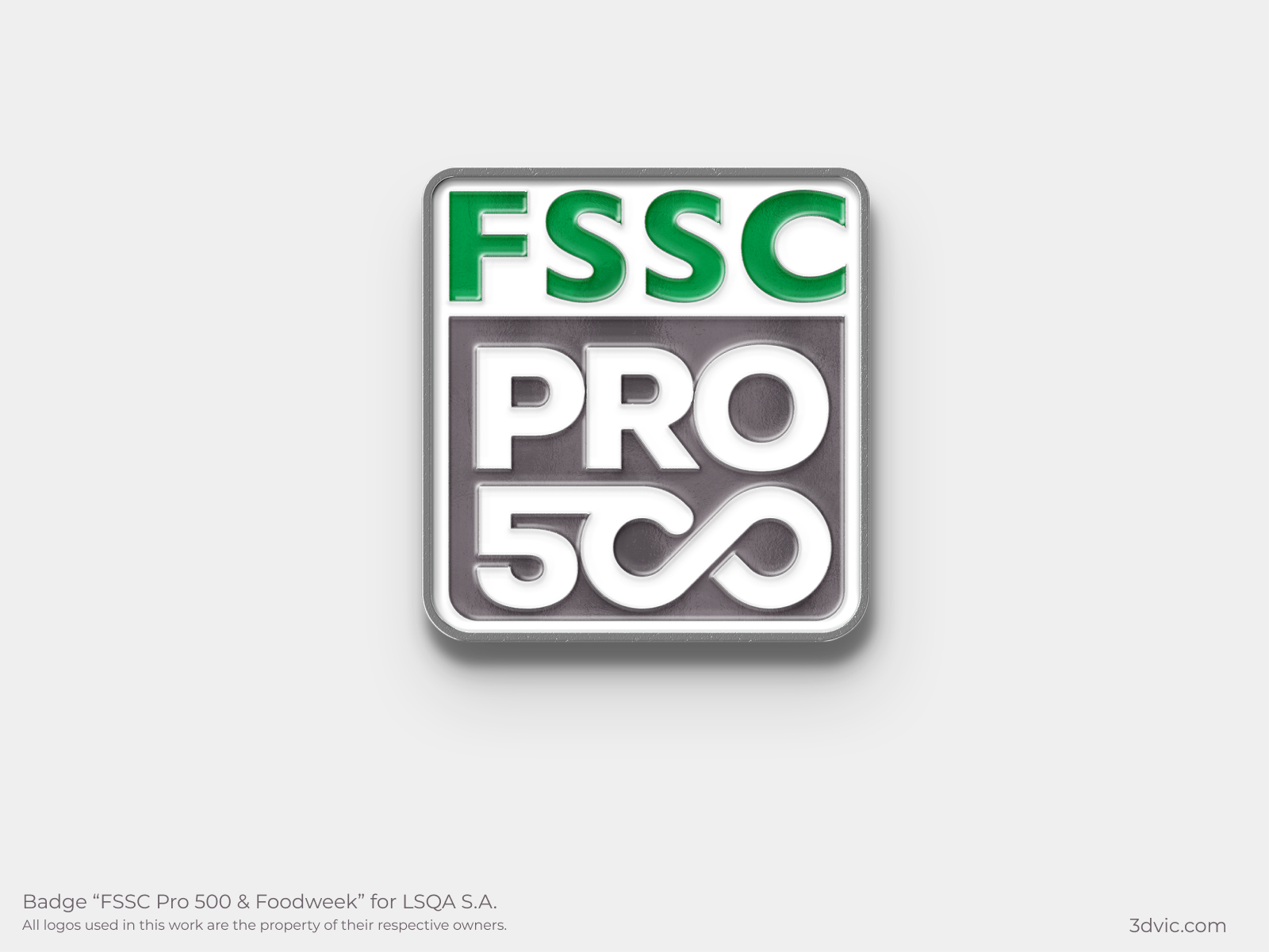 "FSSC Pro 500 & Foodweek" Badge · LSQA S.A.